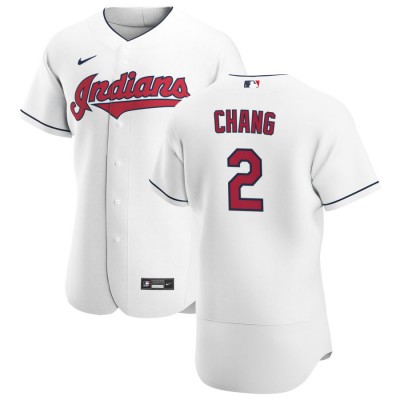 Cleveland Cleveland Guardians #2 Yu Chang Men's Nike White Home 2020 Authentic Team MLB Jersey